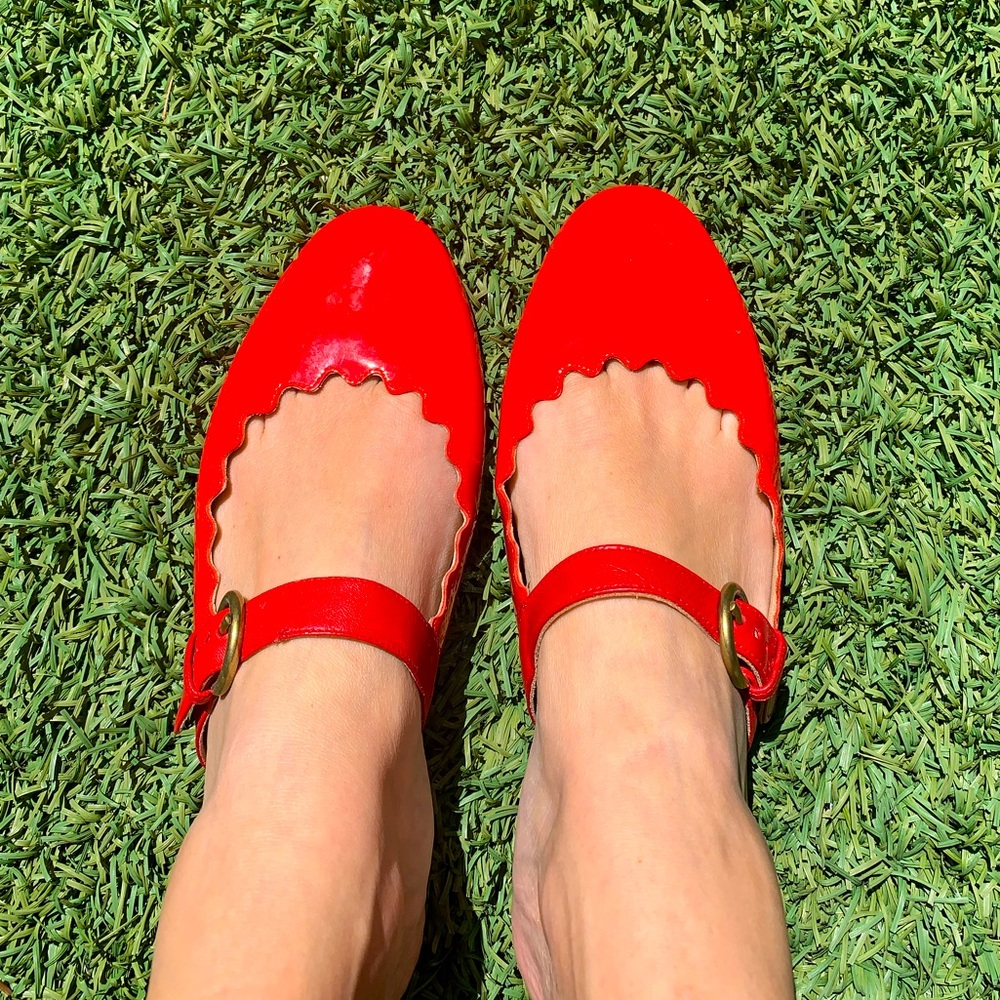 Chloe red flat size 39